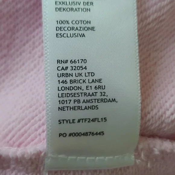 Teddy Fresh Lace Applique Bear Sweatshirt Small Pink Long Sleeve Fun Soft NWOT - Picture 8 of 9